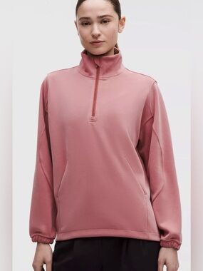 NWOT LULULEMON Softstreme Half Zip Long Pullover Sweater, Large, Dusk